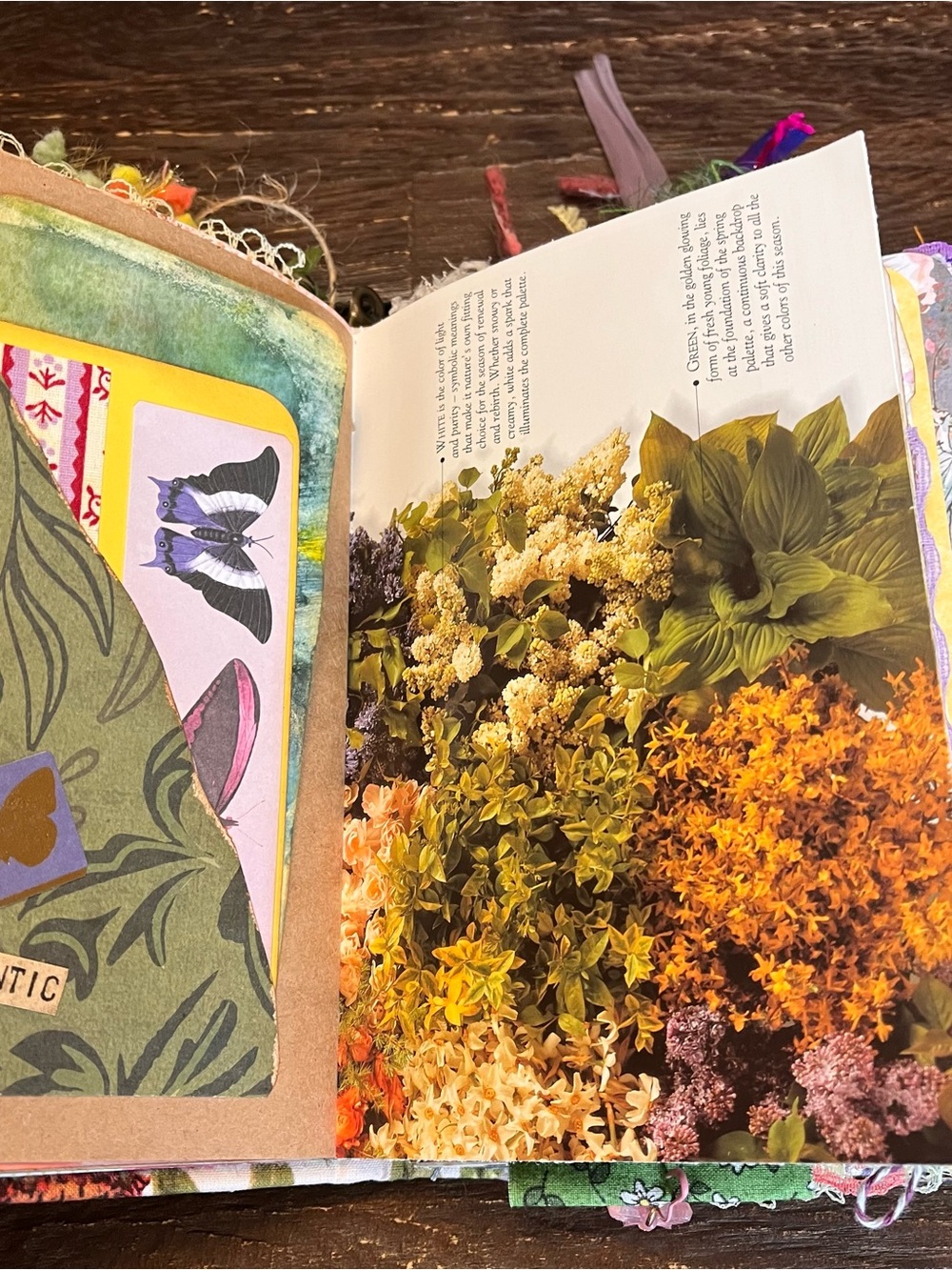Butterfly Junk Journal Faith Floral Nature Flowers Softcover Decorated 3 Sig - Picture 12 of 16